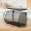 3-Pack Stackable Wire Basket with Wood Lid - Wall Mounted