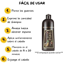 Café (Castaño Oscuro)- Shampoo Tinte Instantaneo Para Cabello Cubre Canas Jengibre 500Ml - Champú Instant Hair Color Para Teñir El Cabello 3 En 1 Coloración Al Instante Con Hierbas Unisex, Para Hombre y Mujer