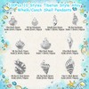 Ornazy 100 pcs 10 Styles Tibetan Seashells Charms Antique Silver