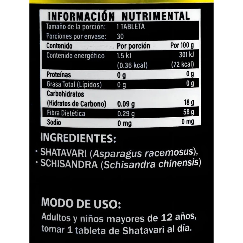 Shatavari Schisandra Tabletas Vitesa