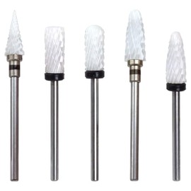 prendre PR-NAIL24BIT01 Zirconia Bit Nail Machine Ceramic Attachment Barrel Large Oval Medium Cylinder Gel Nail Gel Off Sanding