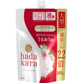 Hadakara Body Soap, Liquid, Fresh Floral Scent, Refill, Large, 27.1 fl oz (800 ml)