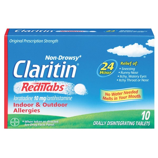 Claritin 24 Hour Non-Drowsy Allergy RediTabs, 10 mg, 10 Count