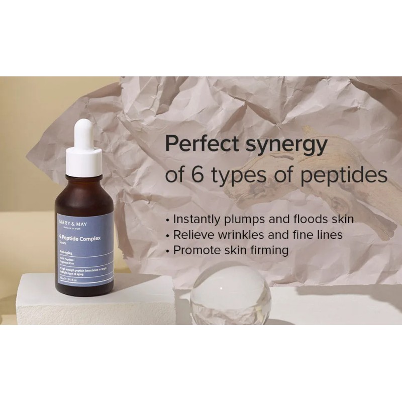 Sérum [MARY&MAY] 6 Peptide Complex Serum 30ml Mary & May