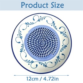 Ceramic Grater Plate, Garlic Grater Plate, Spanish Tomato Grater Plate, Manual Grating Plate for Fresh Ingredients, Compact 12 cm Design for Small Kitchens and Outdoor Cooking