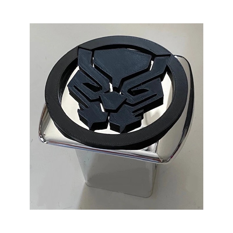 Black Panther Wakanda in 3d - Chrome with Black -