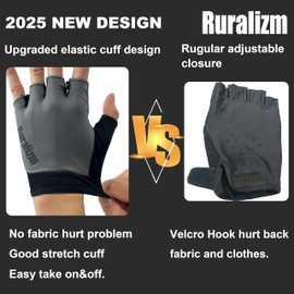 RURALIZM Bike Cycling Gloves for Men/Women with Shock-Absorbing Anti-Slip Breathable Light Weight Mountain Biking, Road Cycling and Hiking Gloves.