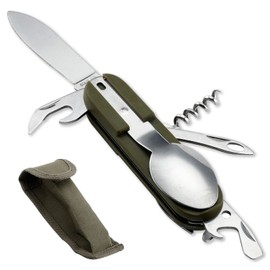 8 in 1 Camping Cutlery Set Detachable Stainless Steel Folding portable Camping Cutlery Camping Utensils Folding Tableware Detachable Outdoor Travel Utensils Set with Store Bag for Travel Camping