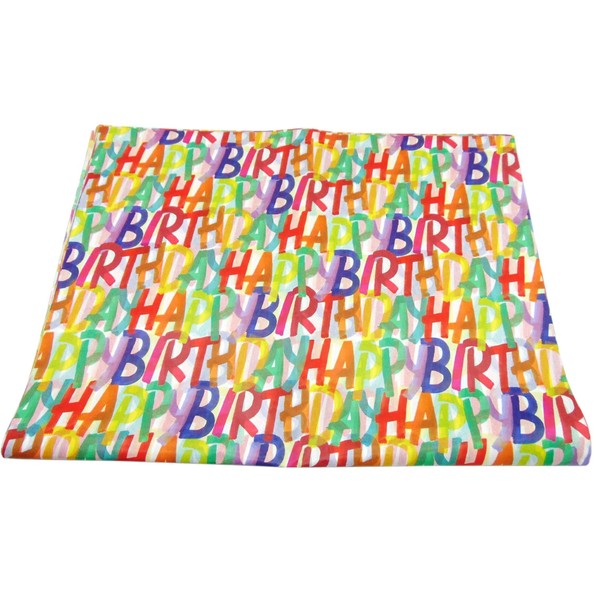 Westmon Works Happy Birthday Tissue Paper 20 Inch x 30 Inch Sheets Bulk Set for Wrapping Pack of 20