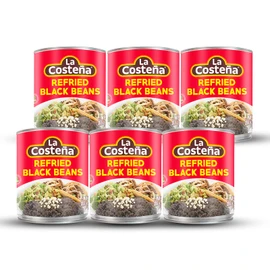 La Costeña Refried Black Beans, 20.5 Ounce Can (Pack of 6)