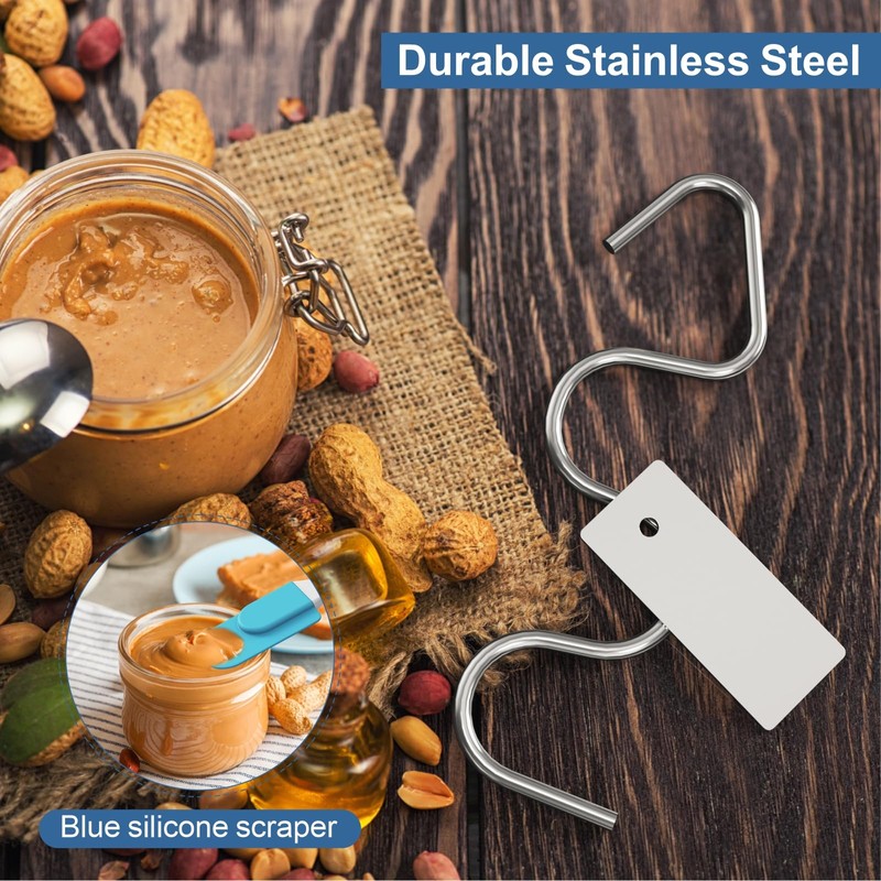 Wihteuy Peanut Butter Stirrer, Stainless Steel Peanut Butter Mixer Tool,
