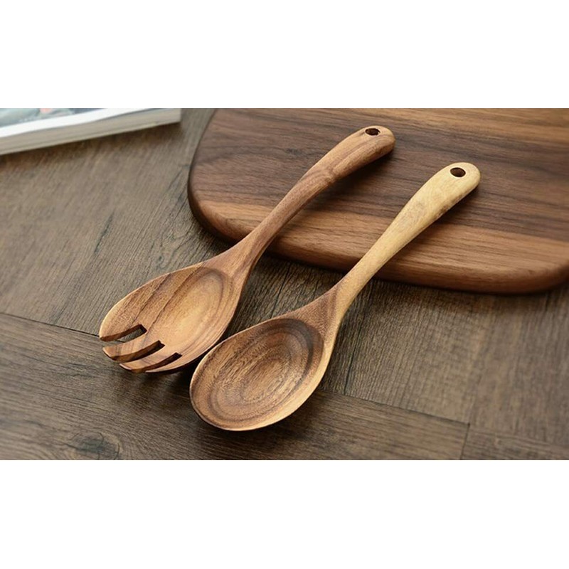 CHEF'S UNIQUE Wooden Spatula Set for Cooking - Acacia Wood
