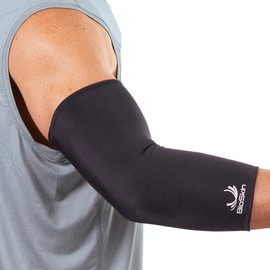 BioSkin Elbow Compression Support Brace - Sleeve for Tennis Elbow, Pain Relief, Tendonitis, Golfers Elbow Arthritis, Bursitis, Workout, Weightlifting
