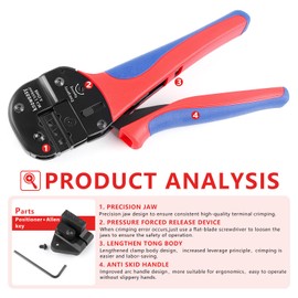 Knoweasy Upgraded Solar Crimper and A-2546B Solar Crimp Tool and Solar Crimp Tool Compatible with 2.5/4/6mm² (14-10awg) Solar Panel PV Cables