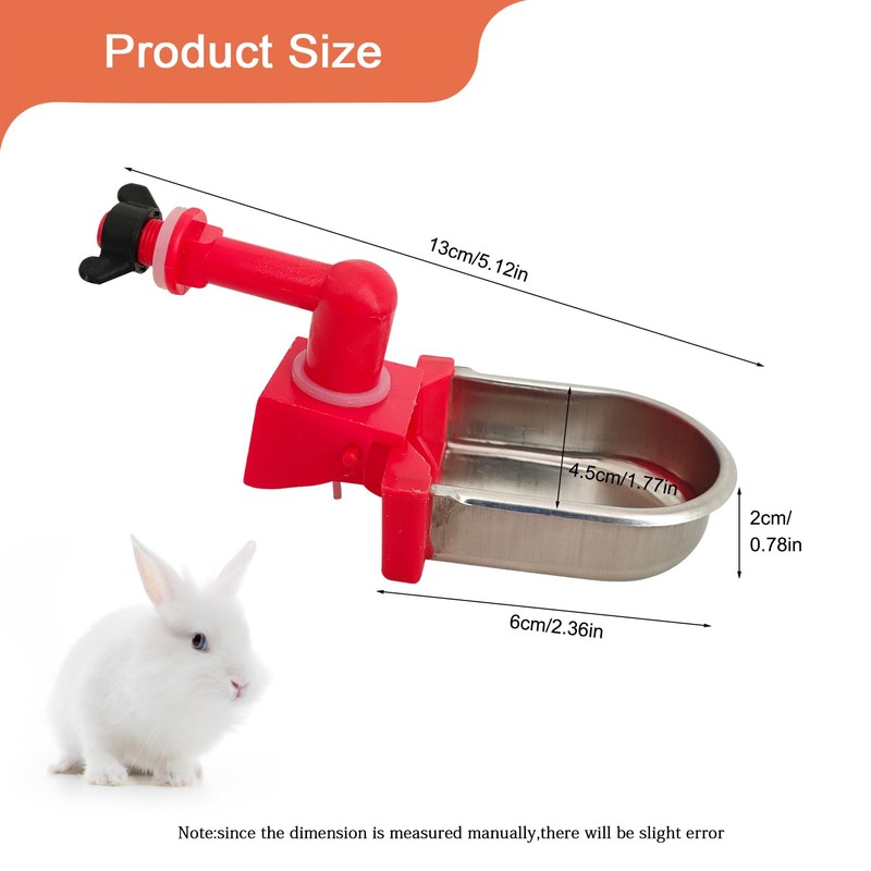 Metal Rabbit Chicken Water Cup Chicken Kettle DIY Rabbit Chicken