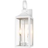 Yolsunes 19" White Outdoor Wall Lantern 2-Light, Large Modern Wall