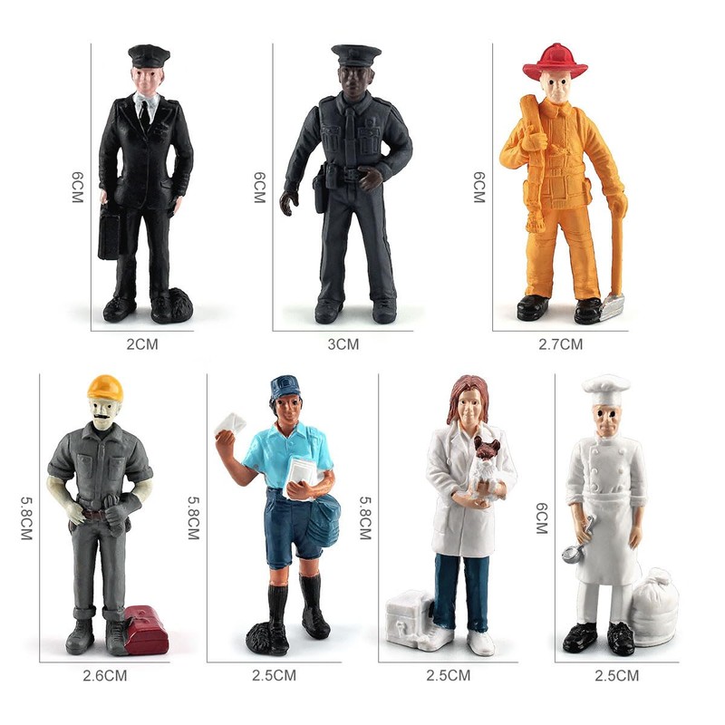 Ieron 7 Piece Person Figure Model Playset, Person Figure, Vet,