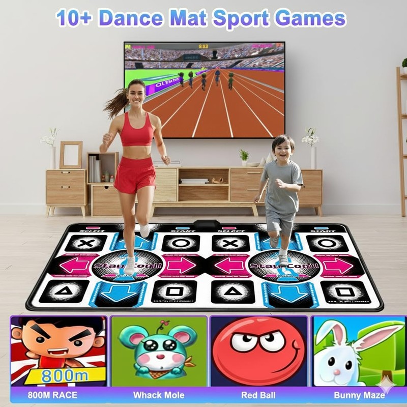 Dance Mat for Kids, Double Dancing Mat with Interactive Dance
