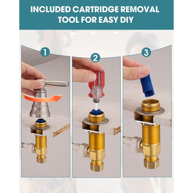 Ultrimkit 97479 Catridge Stem Extension Kit Compatible with Moen Cartridge
