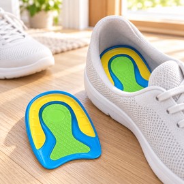 Gel Heel Cups for Shoes – Shock-Absorbing Silicone Heel Cushion Inserts for Walking, Sports & Everyday Comfort