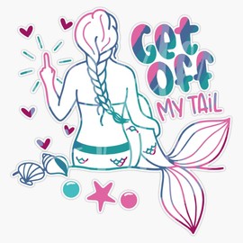 R3S Get Off My Tail Bumper Sticker Vinyl Decal 5''