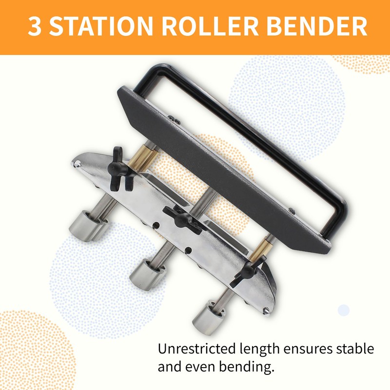 3-Station Sheet Metal Bender, 0-90° Bending Angle Roller Bender, Metal