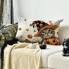 Artoid Mode Cat Jack-O-Lantern Pumpkin Spider Web Halloween Cushion Cover,