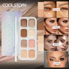 8 Colour Cream Eyeshadow Palette - Multi-Use as Highlighter &