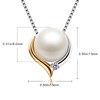 Jewlldeen Pearl Necklace for Women,Heart Pendant necklaces Sterling Silver 925,Cubic
