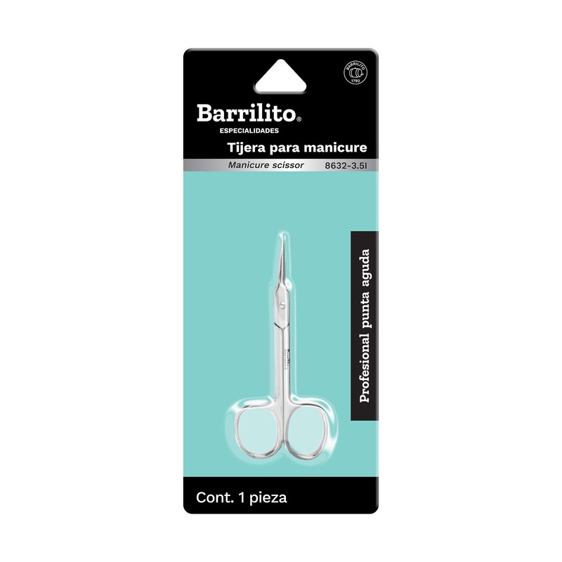 Barrilito Tijera 8632-3.5I Manicure Profesional Punta aguda 1.0