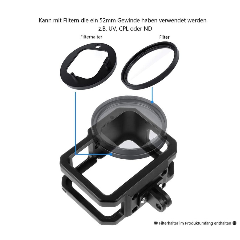 Protective Housing Protective Frame Cage Suitable for GoPro Hero 9,