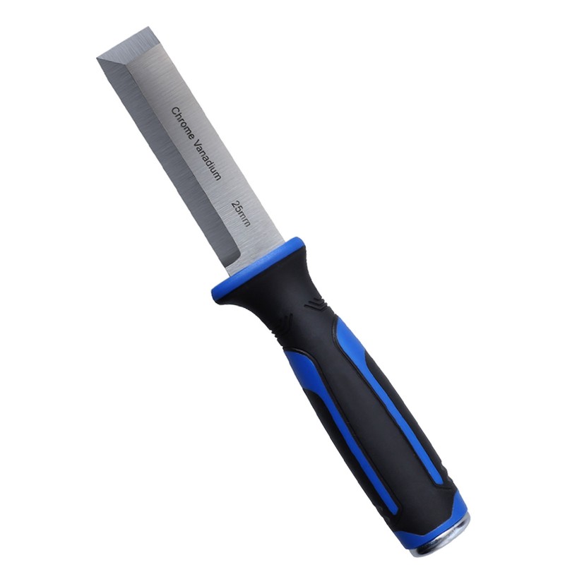 Wood Chisel Tool Hardened CR V Rubber Wrapped Handle Hand