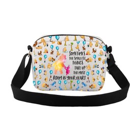 CMNIM Cartoon Bear Crossbody Purse Bear Lover Gifts for Women Friends Cartoon Fans Gift Funny Poor Bear Crossbody Travel Bag