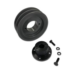 Double Groove 4.25" Cast Iron Electric Motor " H " Pulley/Sheave, Bushing Included, for 3/8" and 1/2" Top Width 3L/A/AK/4L/4LK Section V Belt, 2 Groove (5/8" Shaft / 0.625 Bore, 2AK44H)