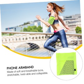 SHOWERORO 1pc Reflective Arm Bag for Running Elastic Fitness Phone Holder Comfortable Outdoor Wristband for Keys Essentials Night Safety Accessory for Arms