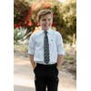 Enlision Boys Ties Black Pre-Tied Kids Necktie for Age 8-12