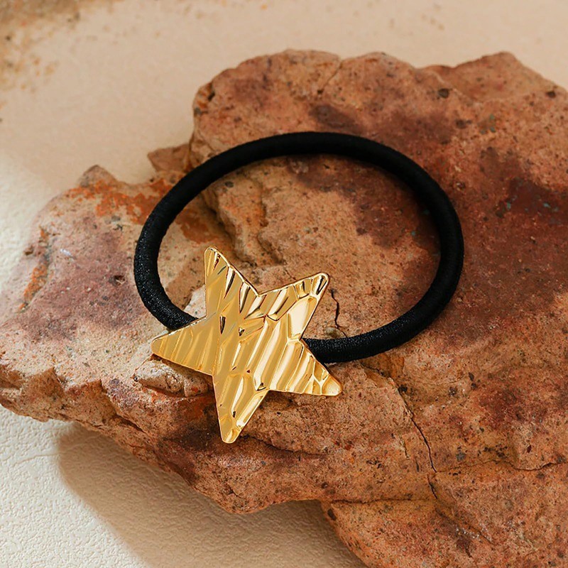 Gold Hair Ties Metal Hair Ties for Thick Hair, Ponytail