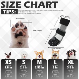 EXPAWLORER Dog Socks for Hot Pavement to Prevent Licking Paws, Color Block Non Slip Doggie Grippy Booties Shoes for Hardwood Floors,Boots & Paw Protectors for Small Medium Large Senior Dogs Black M