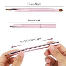 4 Pcs Lipstick Brush Retractable With Cap Pink Lip Brush for Lipstick Precise Apply Lip Women Makeup