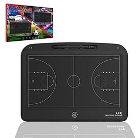 VNVDFLM LCD Basketball/Soccer Coaching Board,Electronic Tactical Training Board,Basketball/Football Coach Board Basketball Coaching Equipment Accessories,Basketball Coach Gift (Basketball Black)