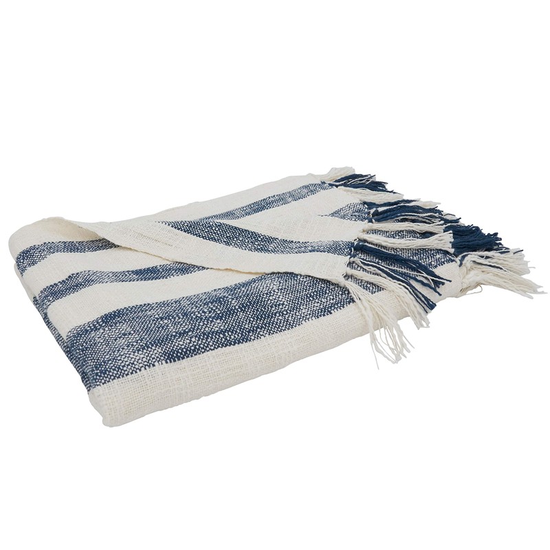 SARO LIFESTYLE Banded Throw Blanket