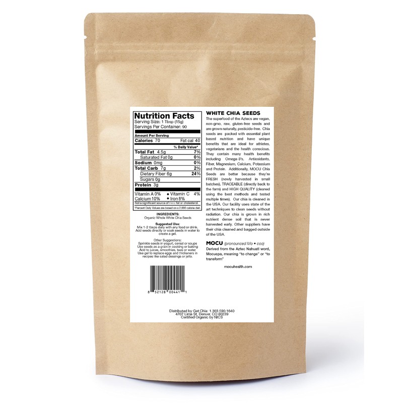 Certified Organic Chia Seeds | Triple Cleaned In USA |