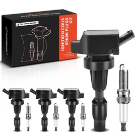 A-Premium Ignition Coils and Spark Plugs Kits Compatible with Hyundai Elantra 2017-2020, Sonata 2015-2019, Tucson 2016-2018, Kona & Kia Soul 2017-2019, Optima 2016-2020, Forte, Forte5 4-PC Set