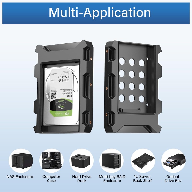 EJAY 2.5 to 3.5 Hard Drive Adapter for SSD/HDD, SATA
