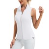 Soneven Womens' Sleeveless Golf Shirts Full Zip Golf Jacket Summer