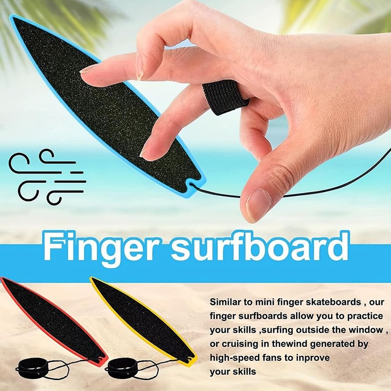 KEMUZ Pack of 5 Mini Surfboard, Finger Surfboard, Fingerboard Car