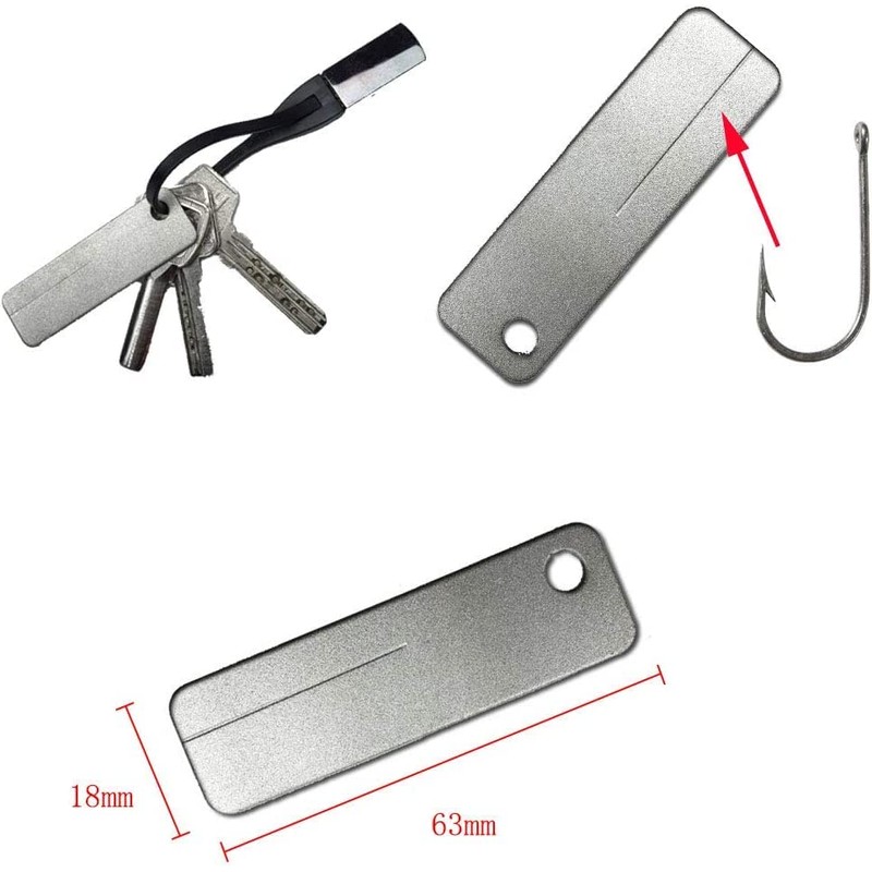 TAODAN Mini Portable Diamond Stone Sharpener with Keychain, EDC Mini