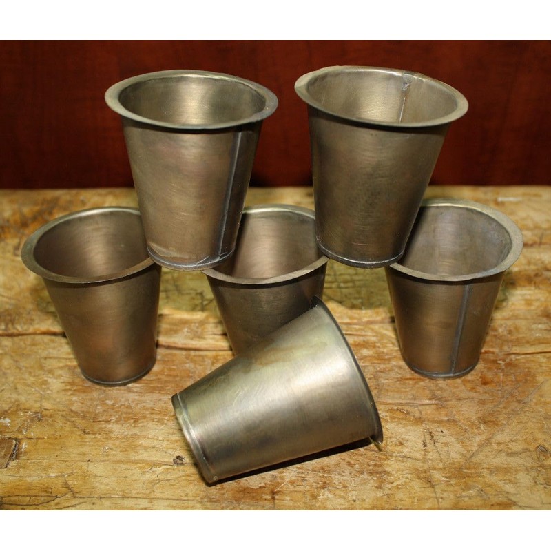 Vintage 7 Replacement Sugar Mold Candle Holder Primitive TIN Cup