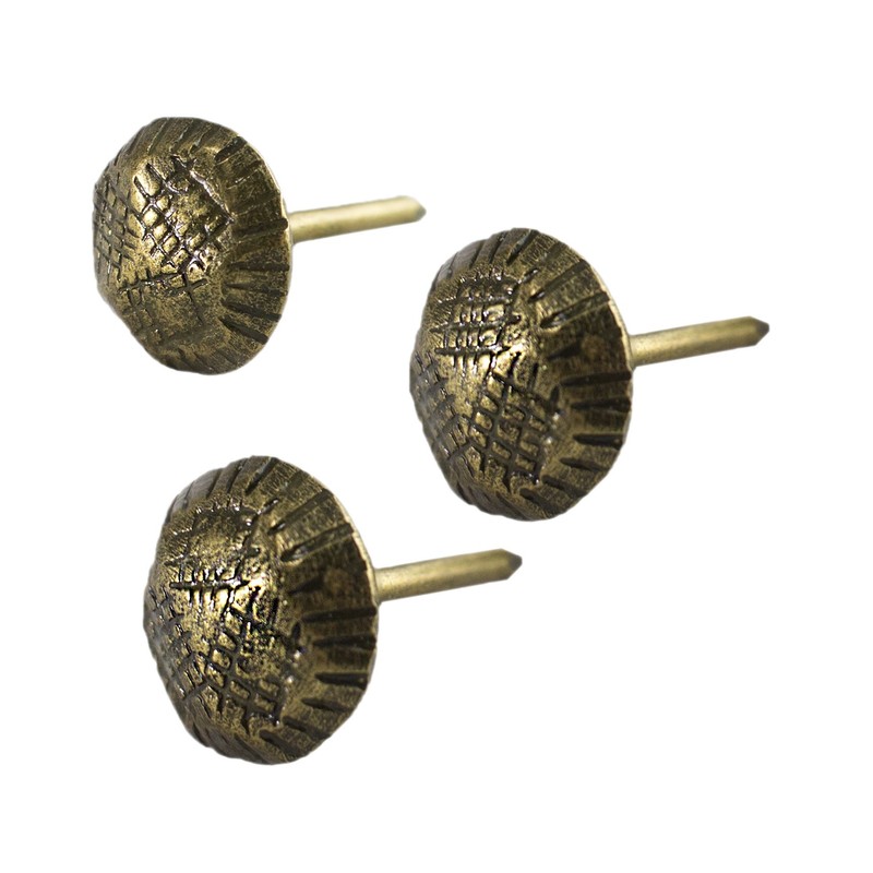 Decotacks Hammered Upholstery Nails/Tacks 7/16" - 100 Pcs [Antique Brass