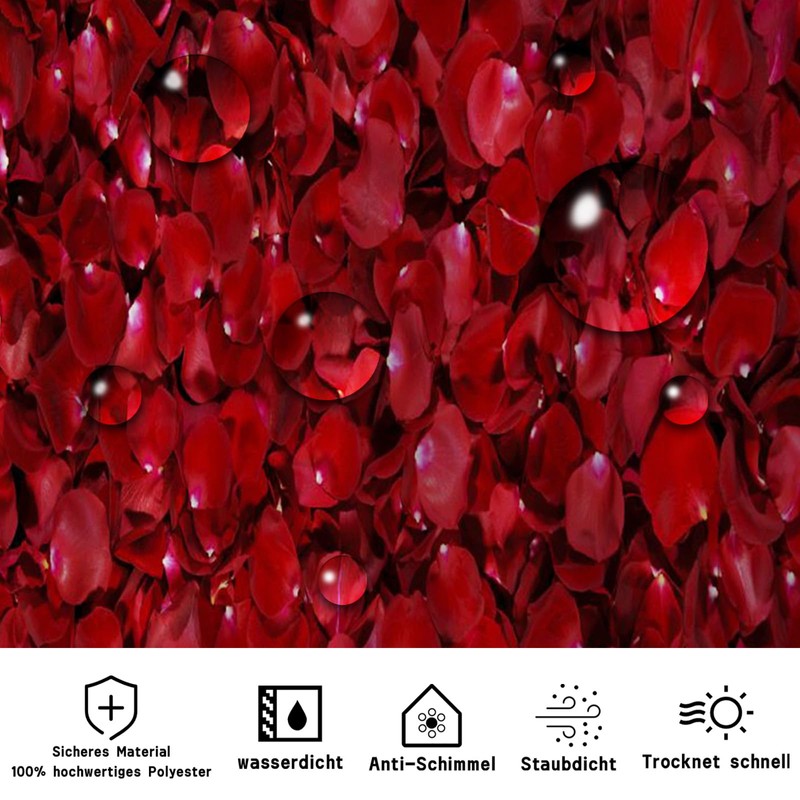 FAIRYGATE B8414 Shower Curtain Red Textile Shower Curtain Bathroom Curtain